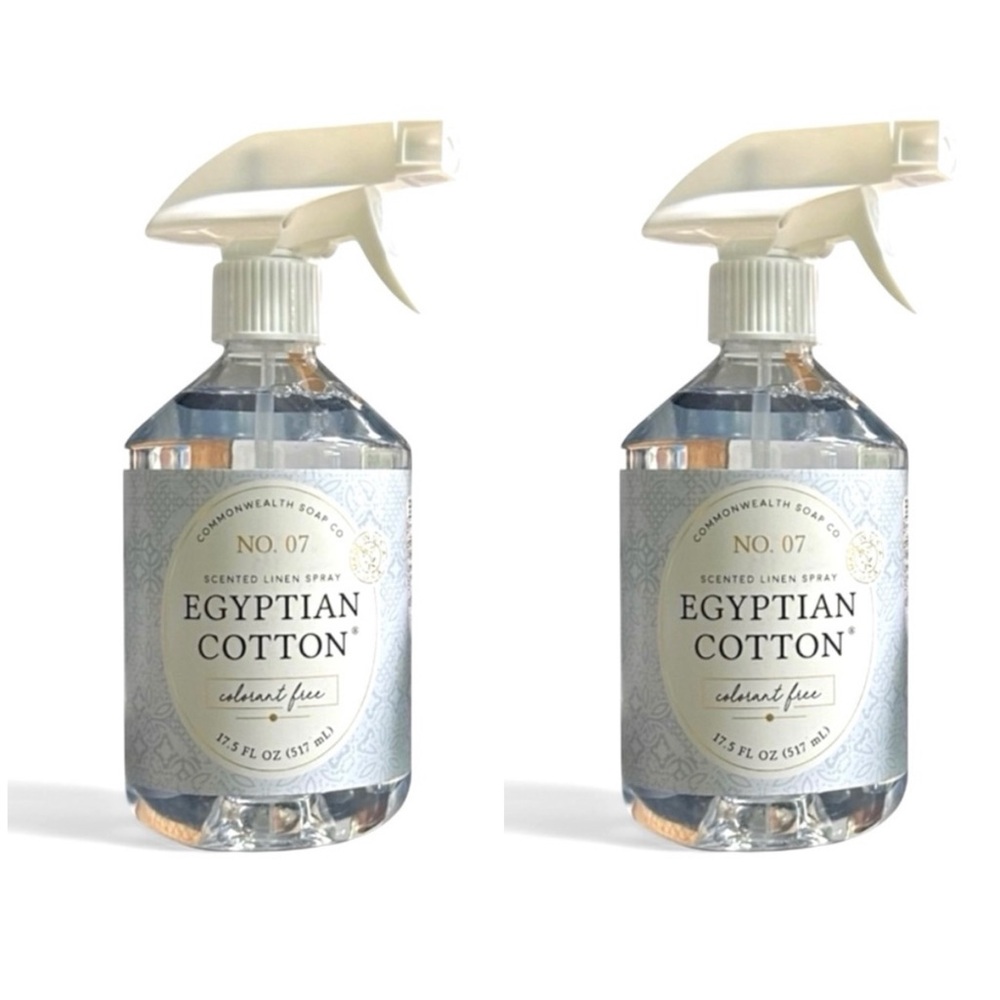 2 Commonwealth Soap Co. CST EGYPTIAN COTTON ‘Fabric Linen & Room’ Spray 17.5 oz